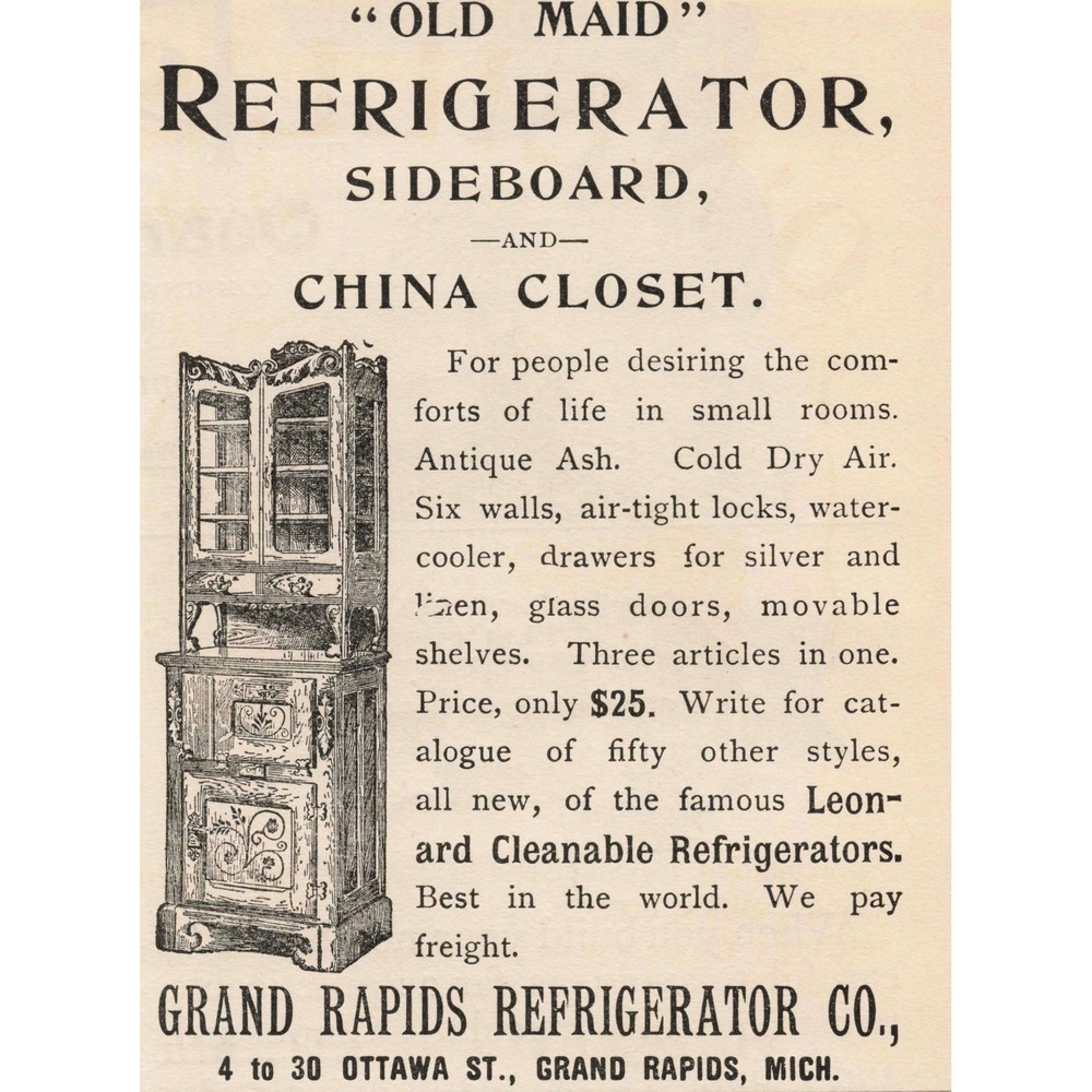 Antique Old Maid Refrigerator Sideboard China Closet